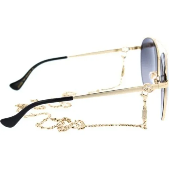 NWT Gucci GG1088S - 001 Aviator Chain Sunglasses - Picture 8 of 14